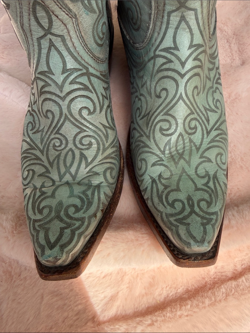 Ariat Turquoise Cowboy Boots 6.5 - Picture 3 of 6